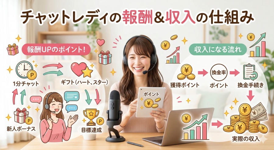 チャットレディの報酬と収入の仕組み