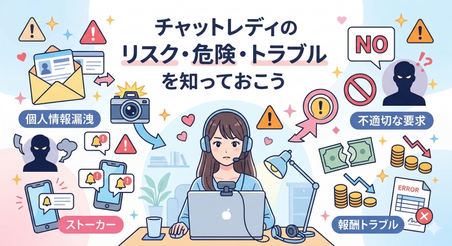 チャットレディのリスク・危険・トラブルを知っておこう