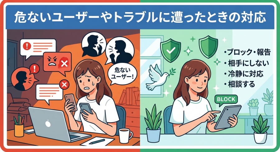 危ないユーザーやトラブルに遭ったときの対応