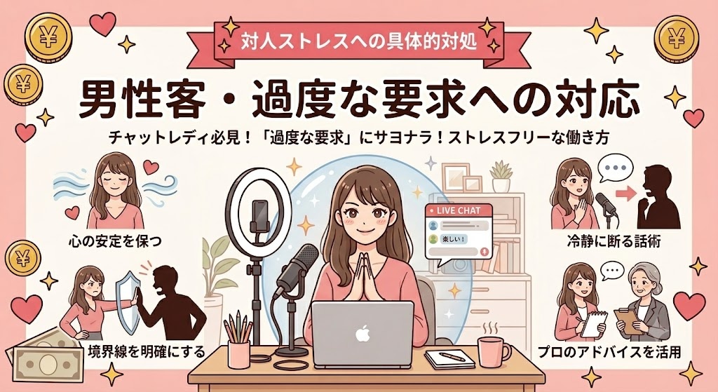 対人ストレスへの具体的対処：男性客・過度な要求への対応