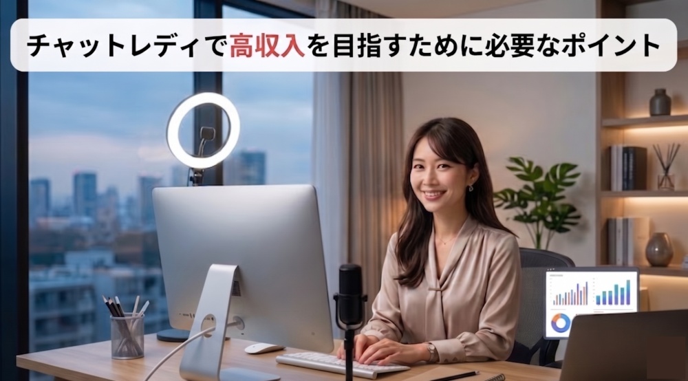 チャットレディで高収入を目指すために必要なポイント