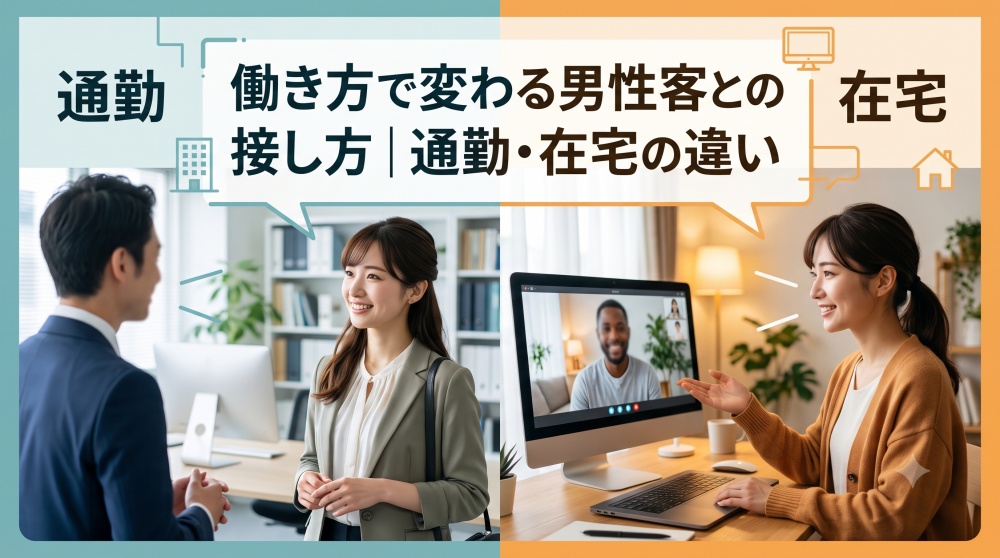 働き方で変わる男性客との接し方｜通勤・在宅の違い